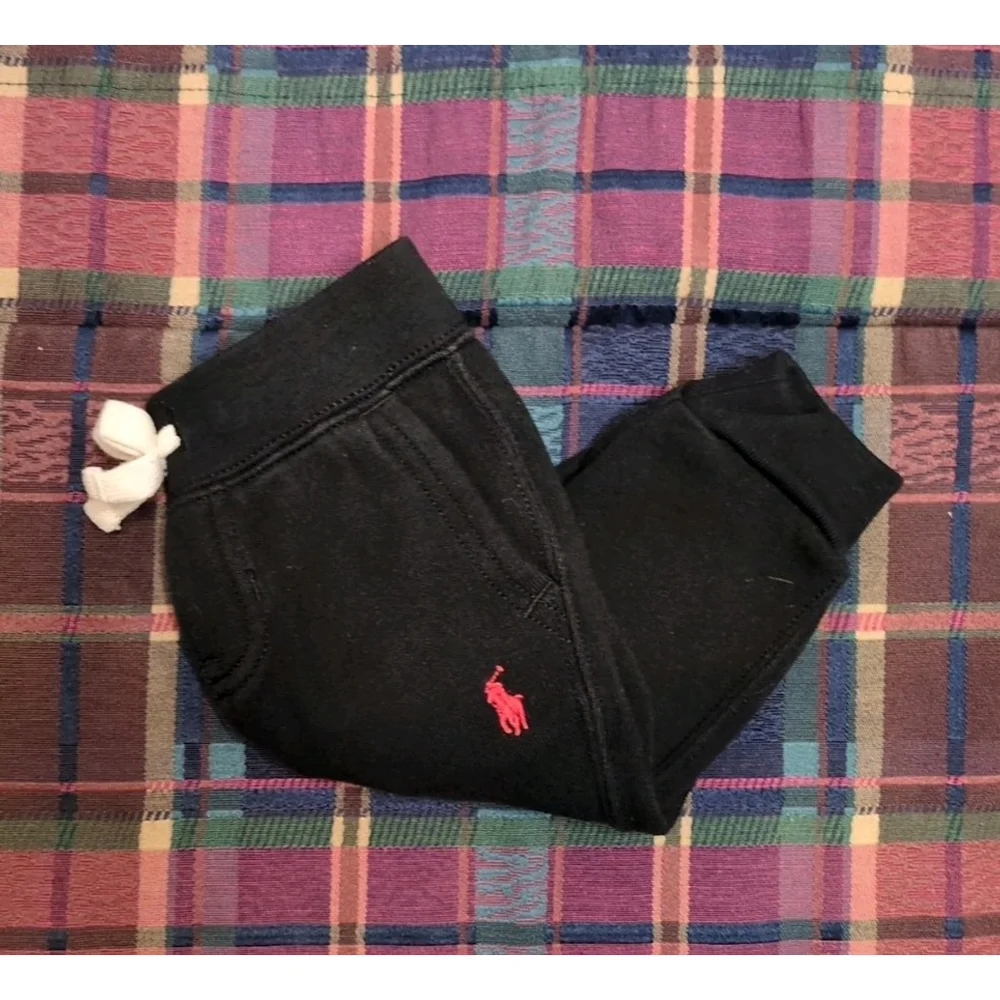 Ralph Lauren Baby Boys Black Jogger Pants Size 6 Months